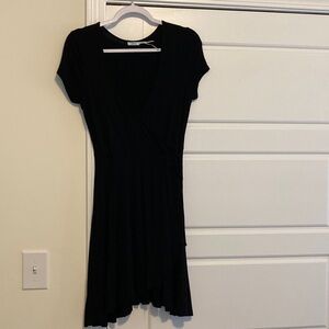 Kimchi Blue Black Mini Wrap Dress